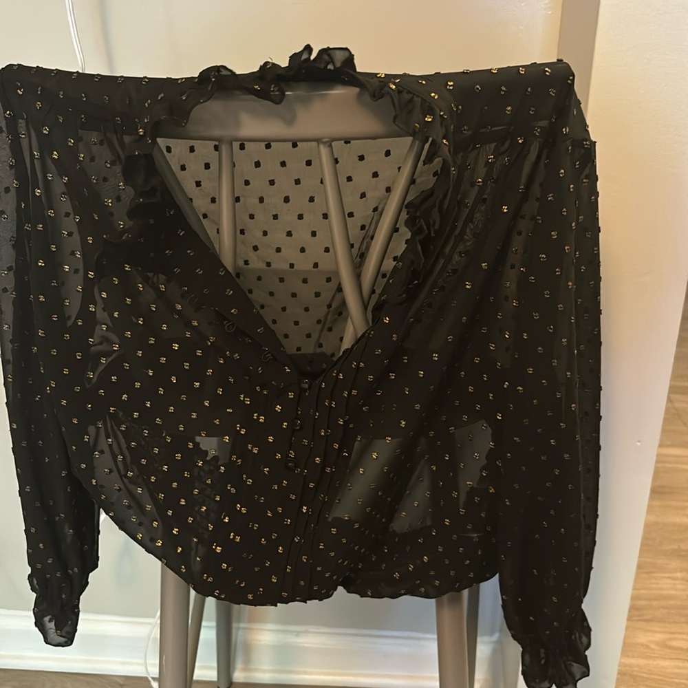 Great black sparkly shirt for the holidays coming up